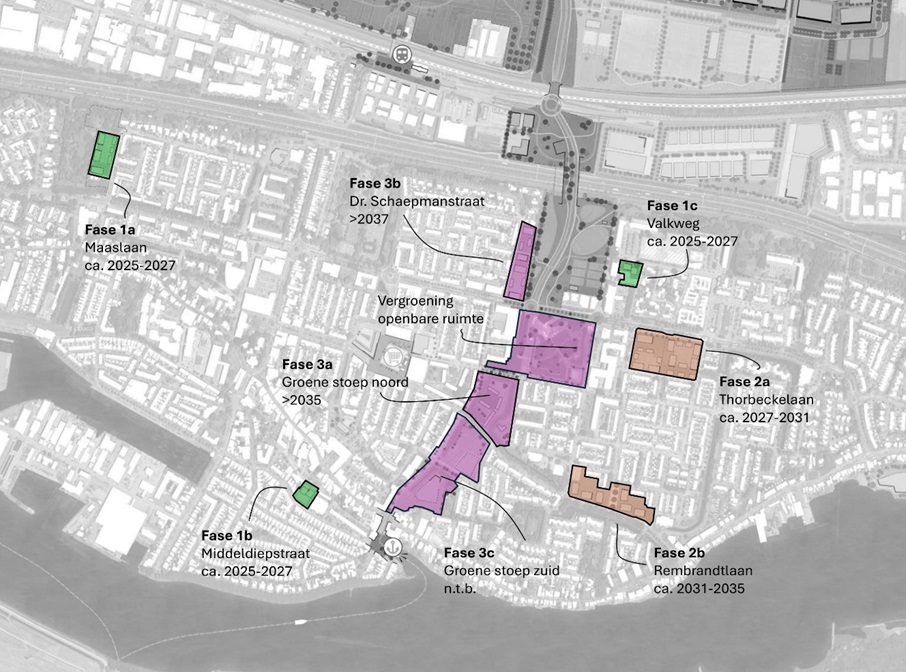 Gefaseerde uitvoering van de BHS-locaties